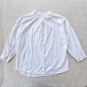 Girl's Zara White Cotton Blouse VGUC 10